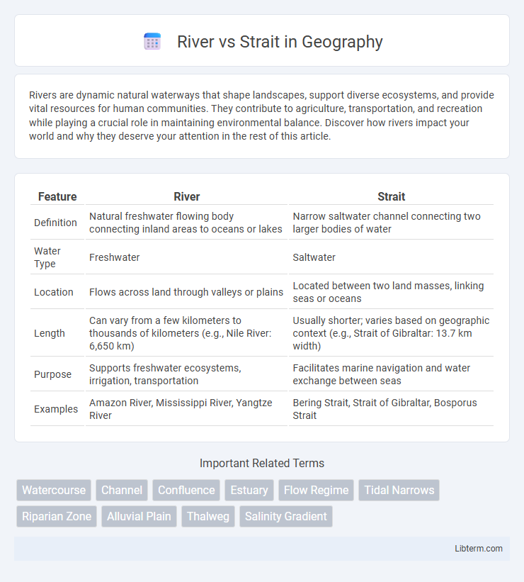 Strait vs River in Geography - What is The Difference?