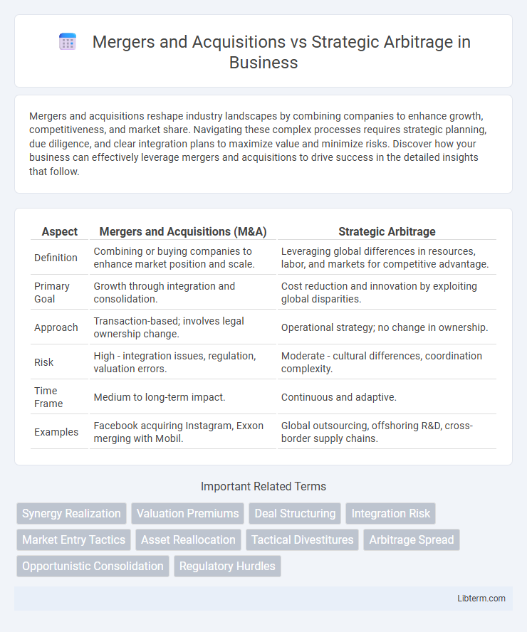 Strategic Arbitrage vs Mergers and Acquisitions in Business - What is The Difference?