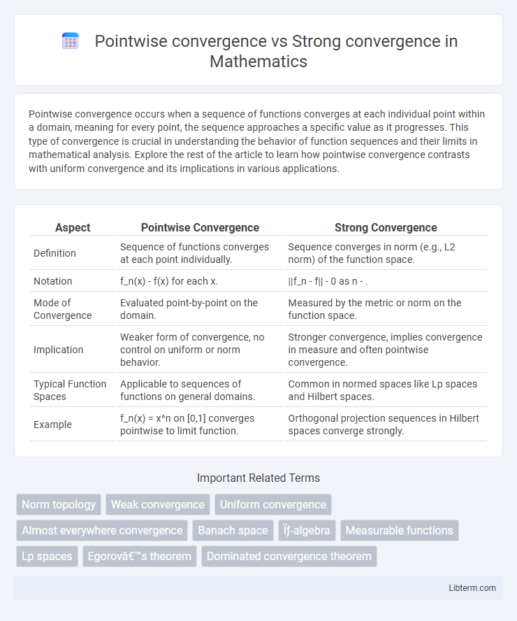 Strong convergence vs Pointwise convergence in Mathematics - What is The Difference?