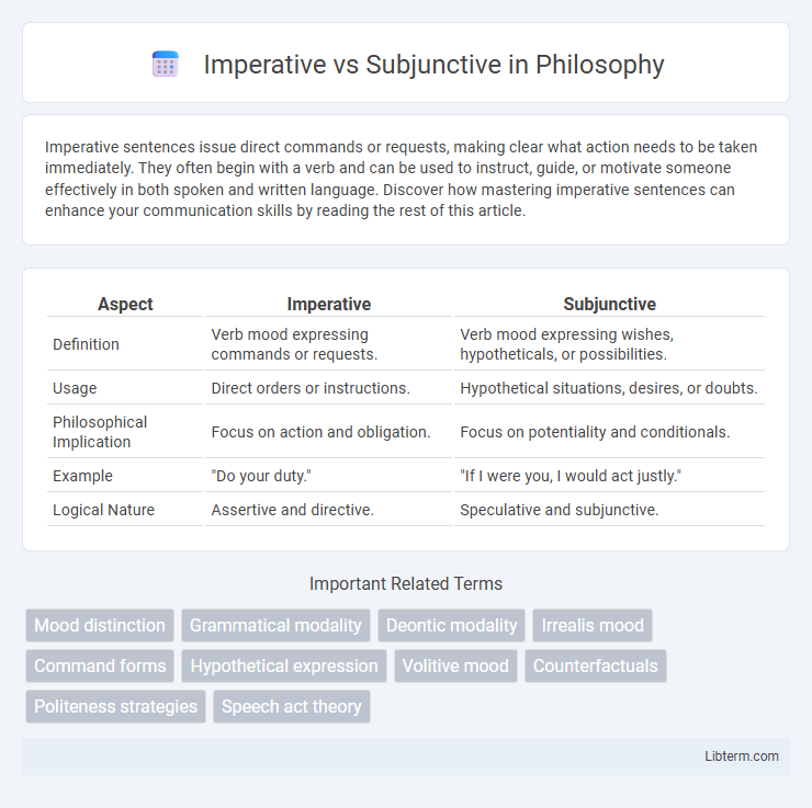 Subjunctive vs Imperative in Philosophy - What is The Difference?