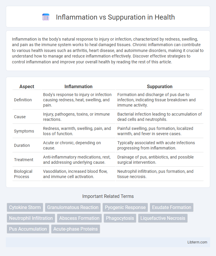 Suppuration vs Inflammation in Health - What is The Difference?