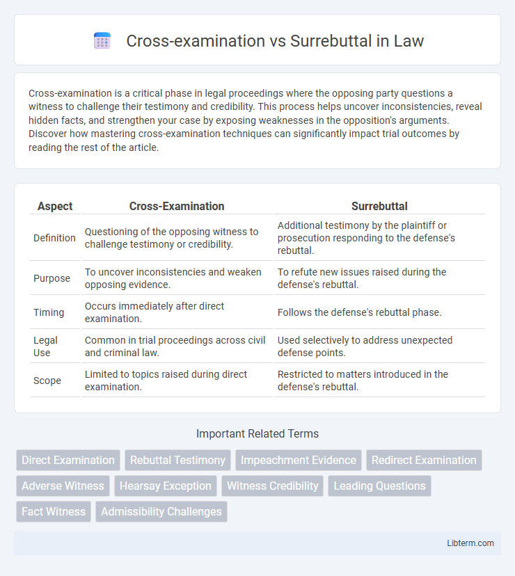 Surrebuttal vs Cross-examination in Law - What is The Difference?