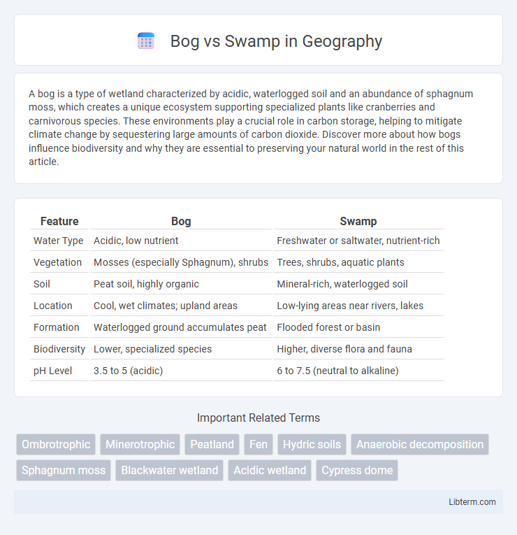 Swamp vs Bog in Geography - What is The Difference?