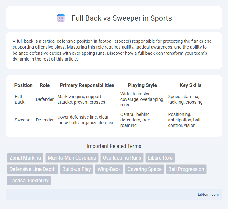 Sweeper vs Full Back in Sports - What is The Difference?