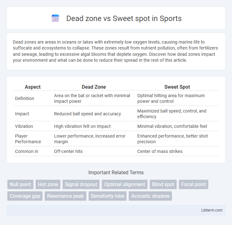 Sweet spot vs Dead zone in Sports - What is The Difference?