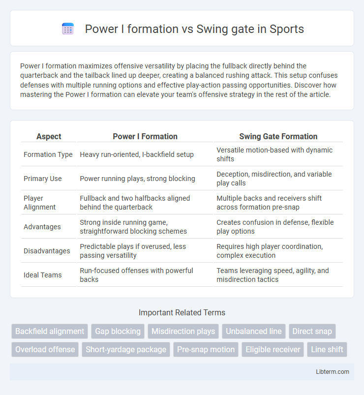 Swing gate vs Power I formation in Sports - What is The Difference?