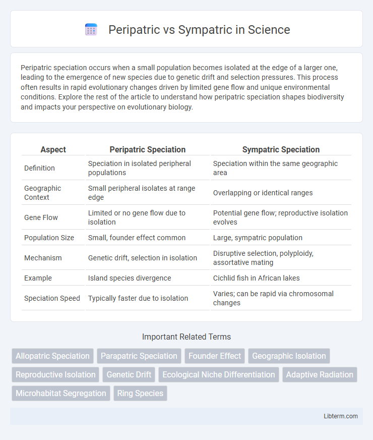 Sympatric vs Peripatric in Science - What is The Difference?