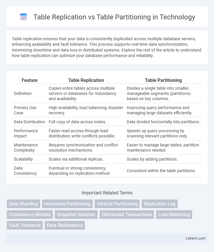Table Partitioning vs Table Replication in Technology - What is The Difference?
