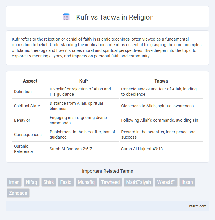 Taqwa vs Kufr in Religion - What is The Difference?
