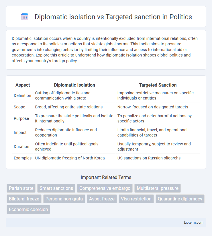 Targeted sanction vs Diplomatic isolation in Politics - What is The Difference?