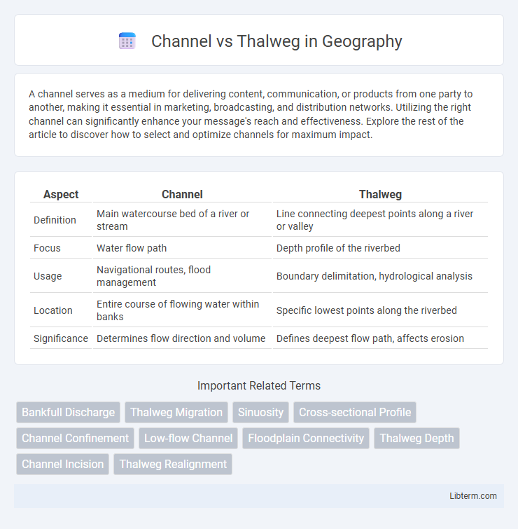 Thalweg vs Channel in Geography - What is The Difference?
