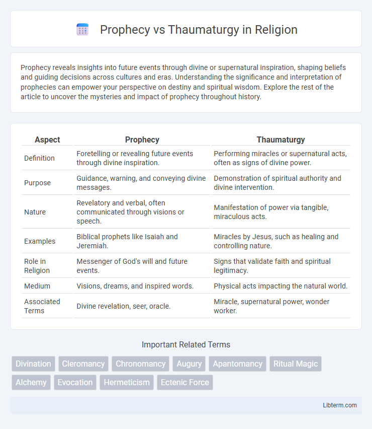 Thaumaturgy vs Prophecy in Religion - What is The Difference?