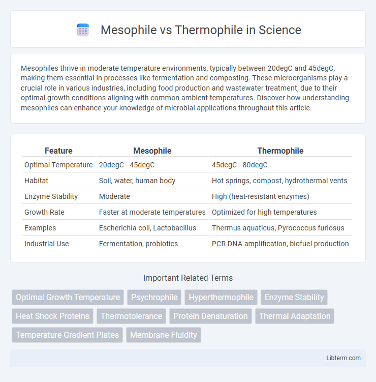 Thermophile vs Mesophile in Science - What is The Difference?