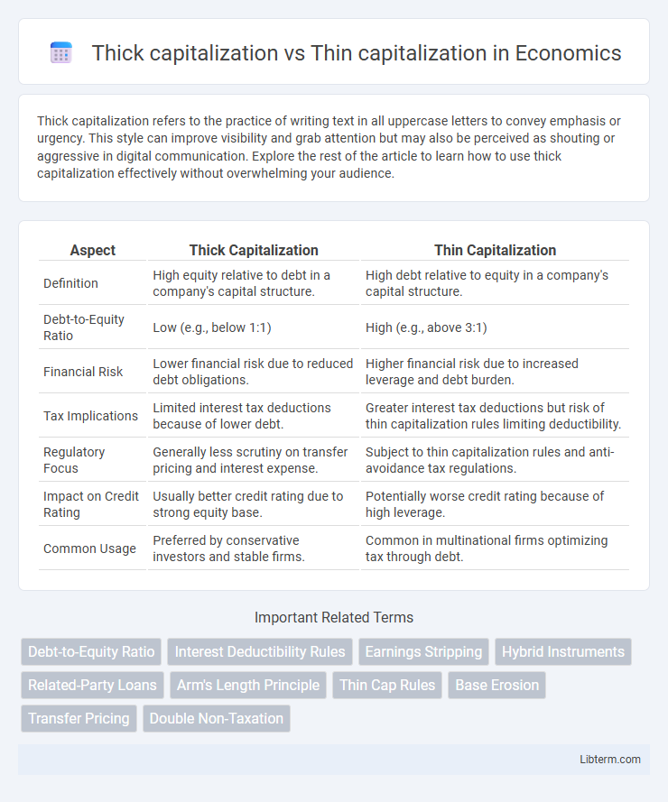 Thin capitalization vs Thick capitalization in Economics - What is The Difference?