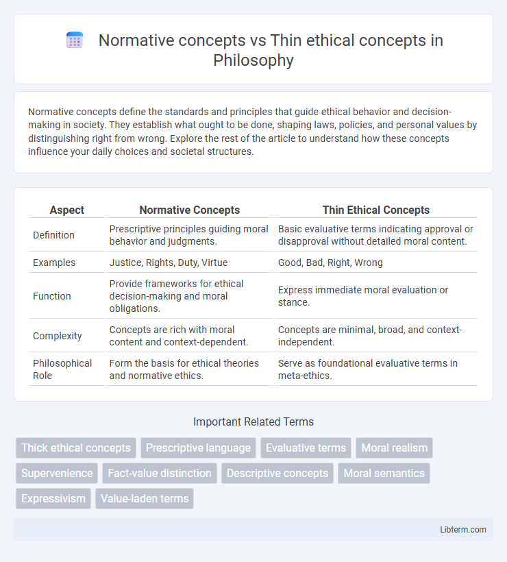 Thin ethical concepts vs Normative concepts in Philosophy - What is The Difference?