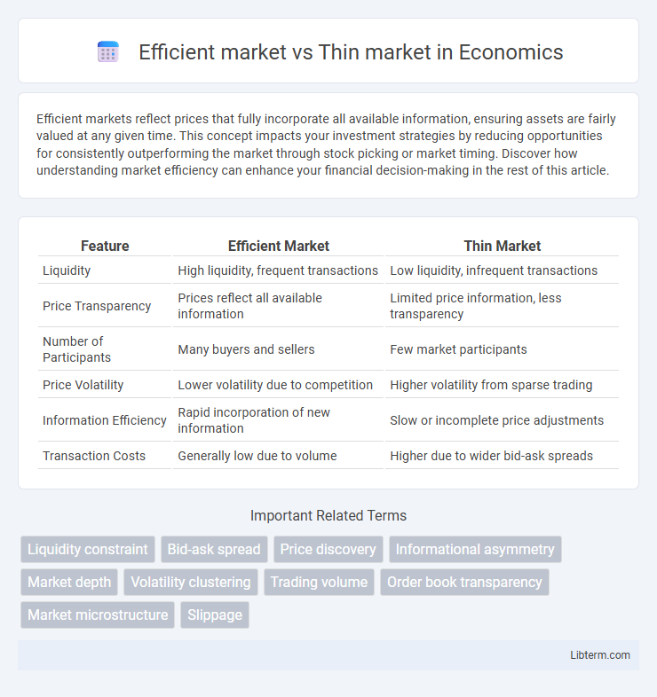 Thin market vs Efficient market in Economics - What is The Difference?