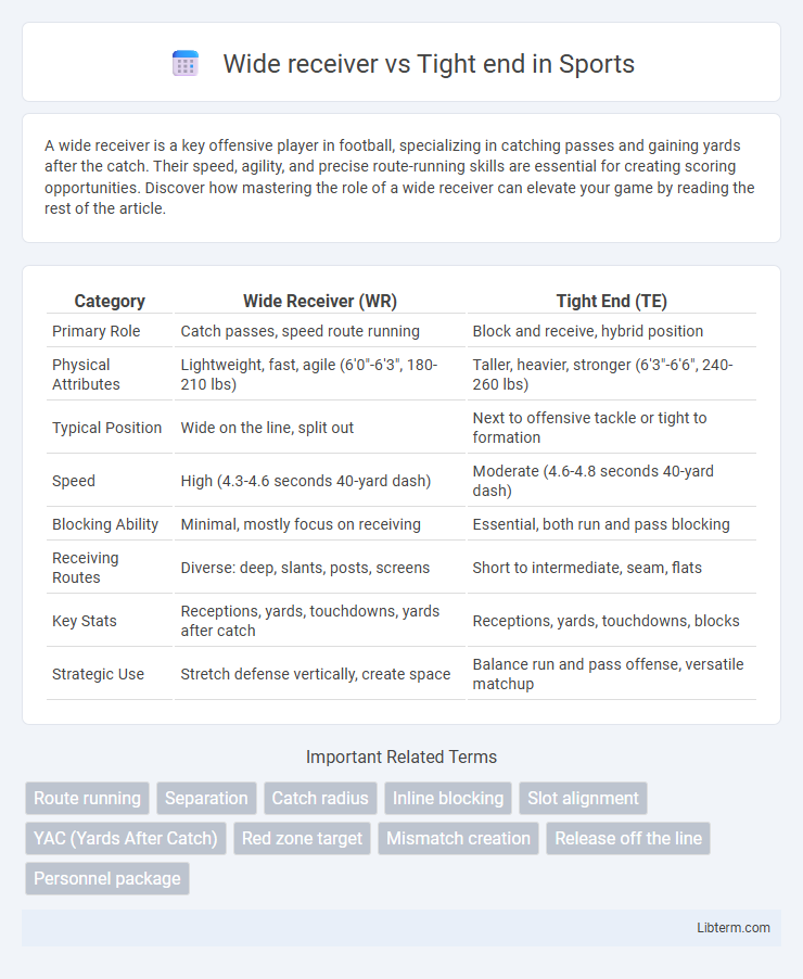 Tight end vs Wide receiver in Sports - What is The Difference?