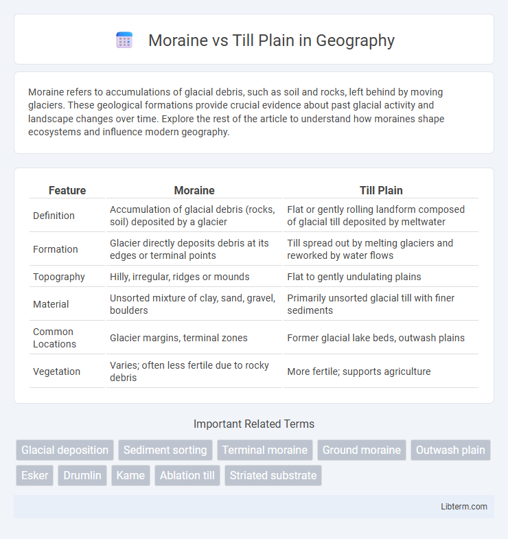 Till Plain vs Moraine in Geography - What is The Difference?