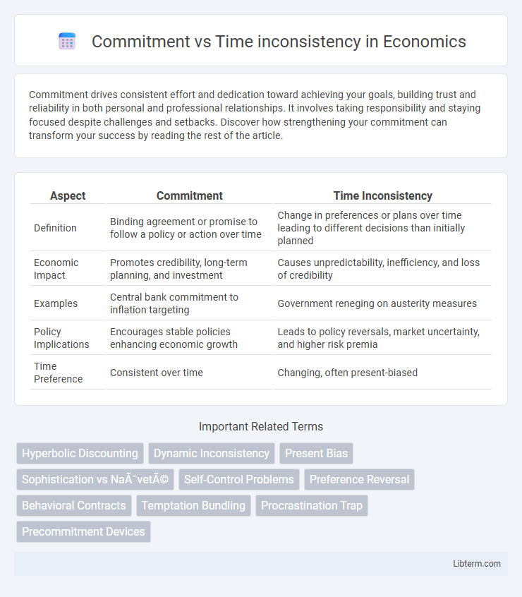 Time inconsistency vs Commitment in Economics - What is The Difference?