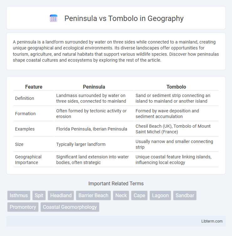 Tombolo vs Peninsula in Geography - What is The Difference?
