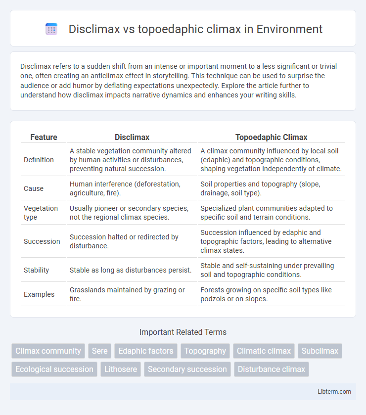 topoedaphic climax vs Disclimax in Environment - What is The Difference?