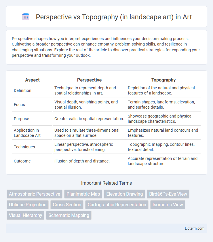 Topography (in landscape art) vs Perspective in Art - What is The Difference?