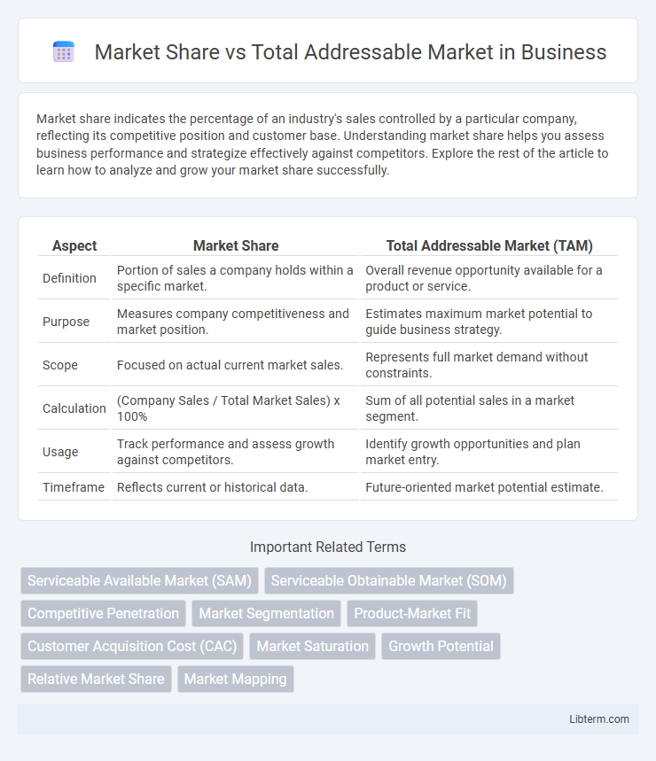 Total Addressable Market vs Market Share in Business - What is The Difference?
