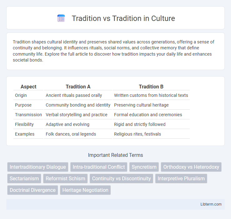 Tradition vs Tradition in Culture - What is The Difference?