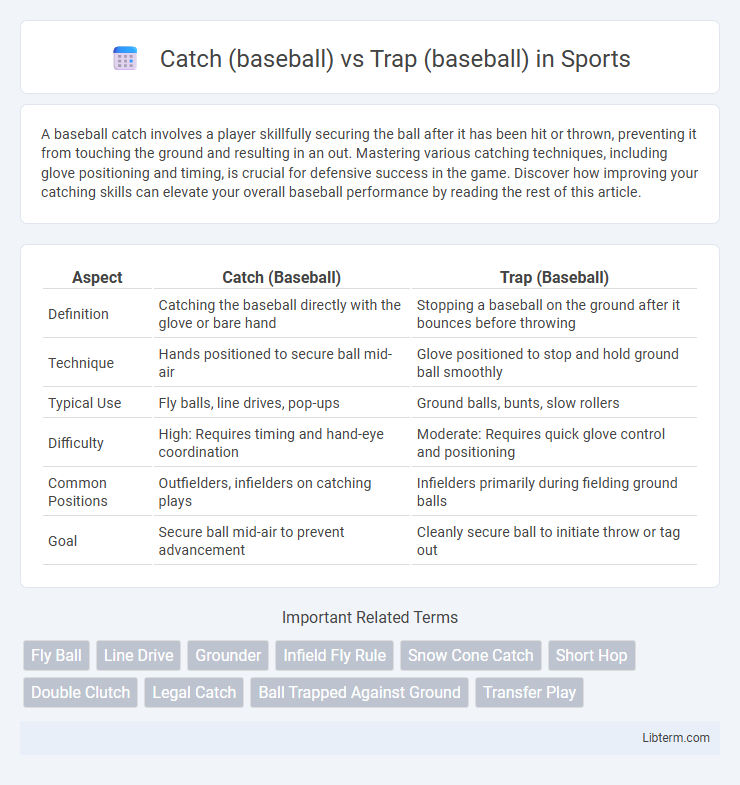 Trap (baseball) vs Catch (baseball) in Sports - What is The Difference?