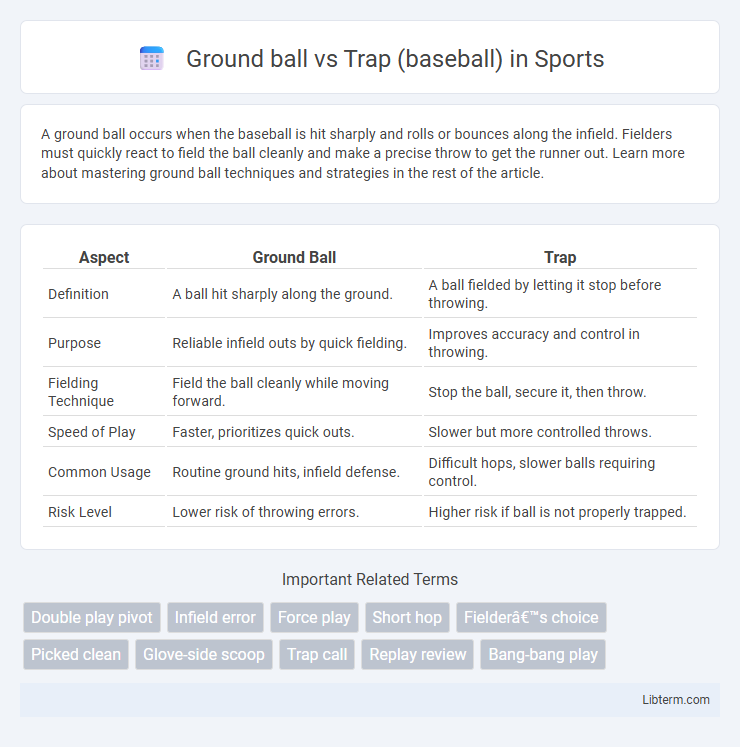Trap (baseball) vs Ground ball in Sports - What is The Difference?