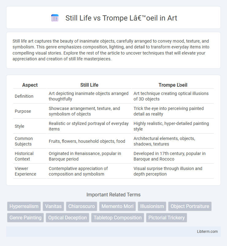Trompe L’oeil vs Still Life in Art - What is The Difference?