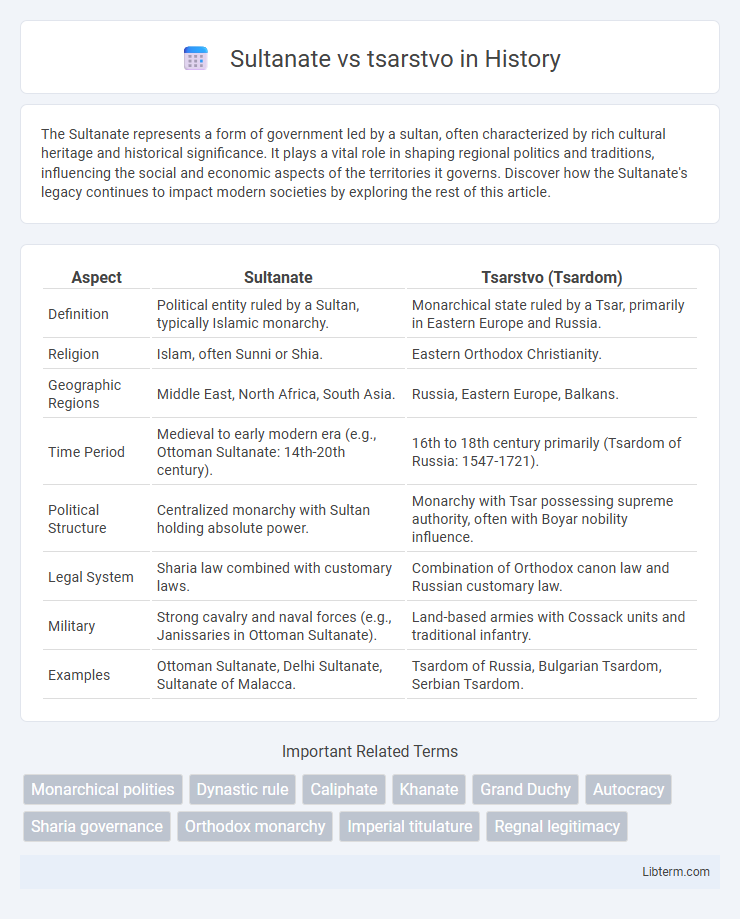 tsarstvo vs Sultanate in History - What is The Difference?