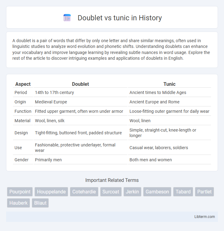tunic vs Doublet in History - What is The Difference?