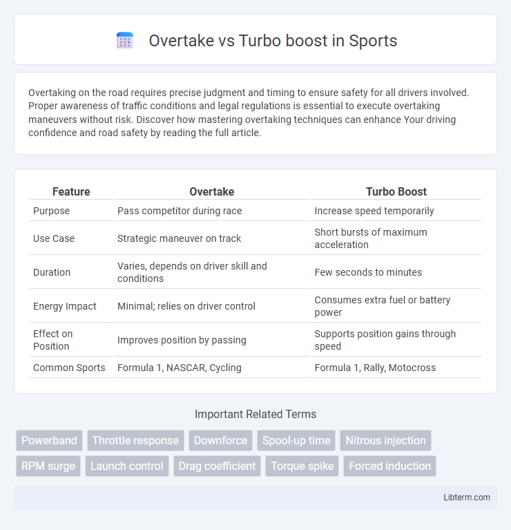 Turbo boost vs Overtake in Sports - What is The Difference?
