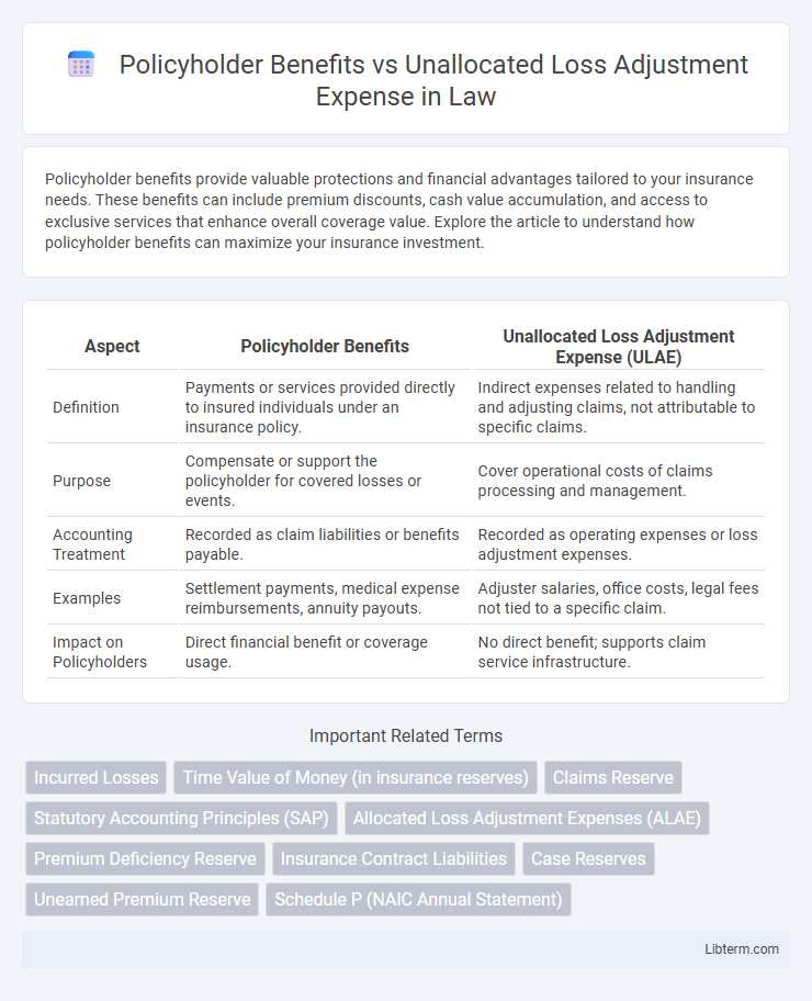 Unallocated Loss Adjustment Expense vs Policyholder Benefits in Law - What is The Difference?