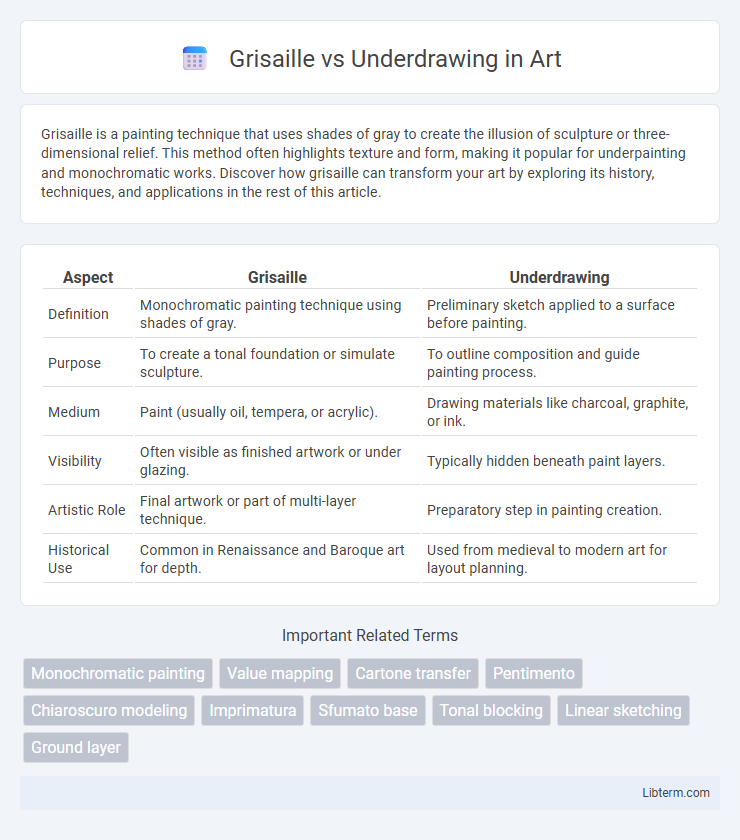 Underdrawing vs Grisaille in Art - What is The Difference?
