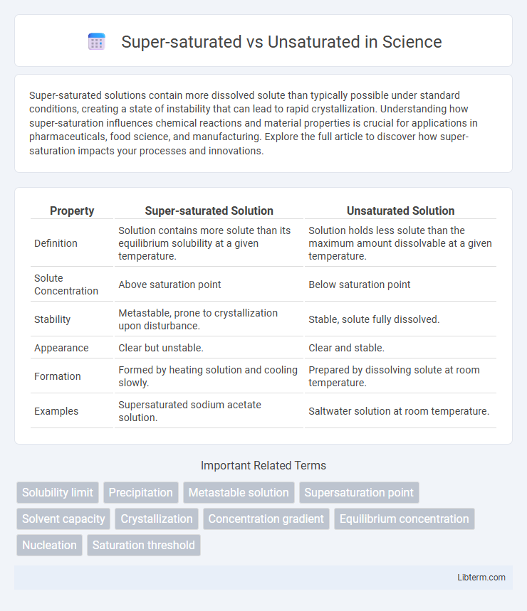 Unsaturated vs Super-saturated in Science - What is The Difference?