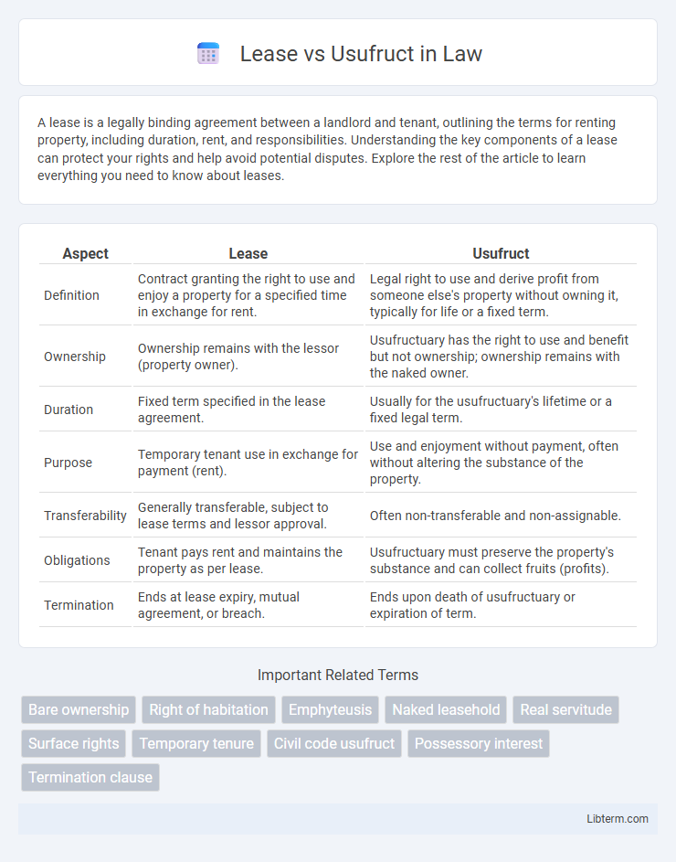 Usufruct vs Lease in Law - What is The Difference?