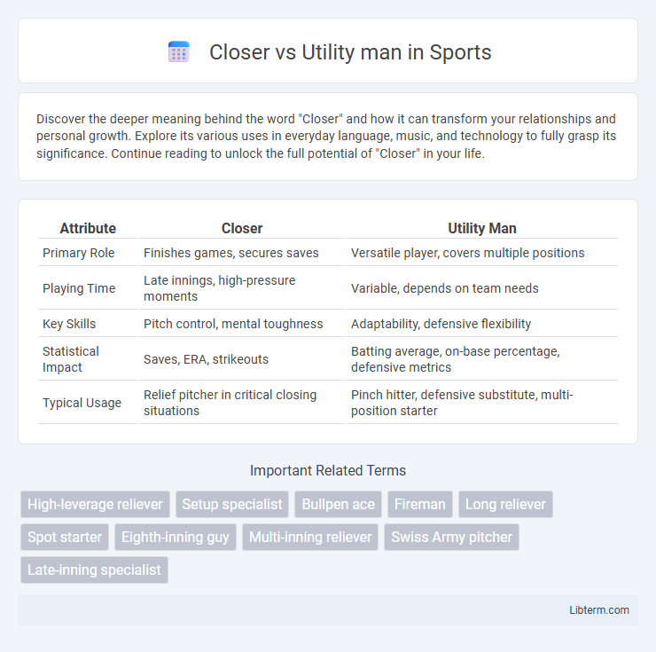 Utility man vs Closer in Sports - What is The Difference?