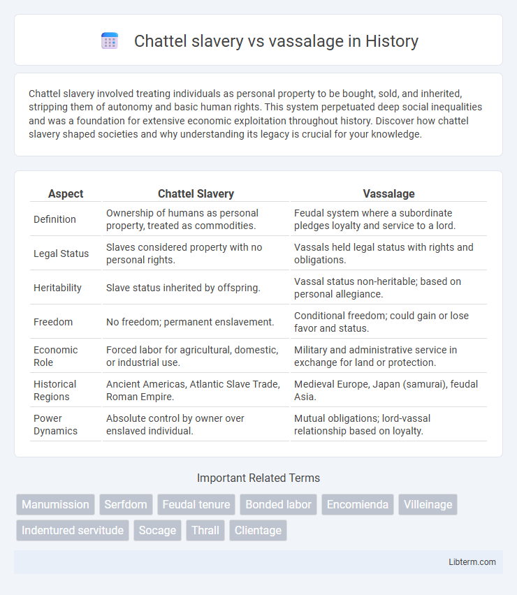 vassalage vs Chattel slavery in History - What is The Difference?