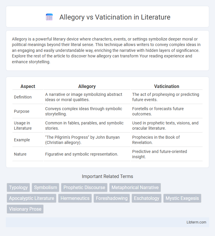 Vaticination vs Allegory in Literature - What is The Difference?