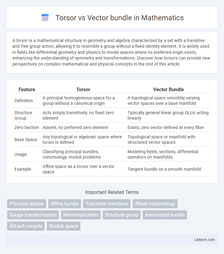 Vector bundle vs Torsor in Mathematics - What is The Difference?