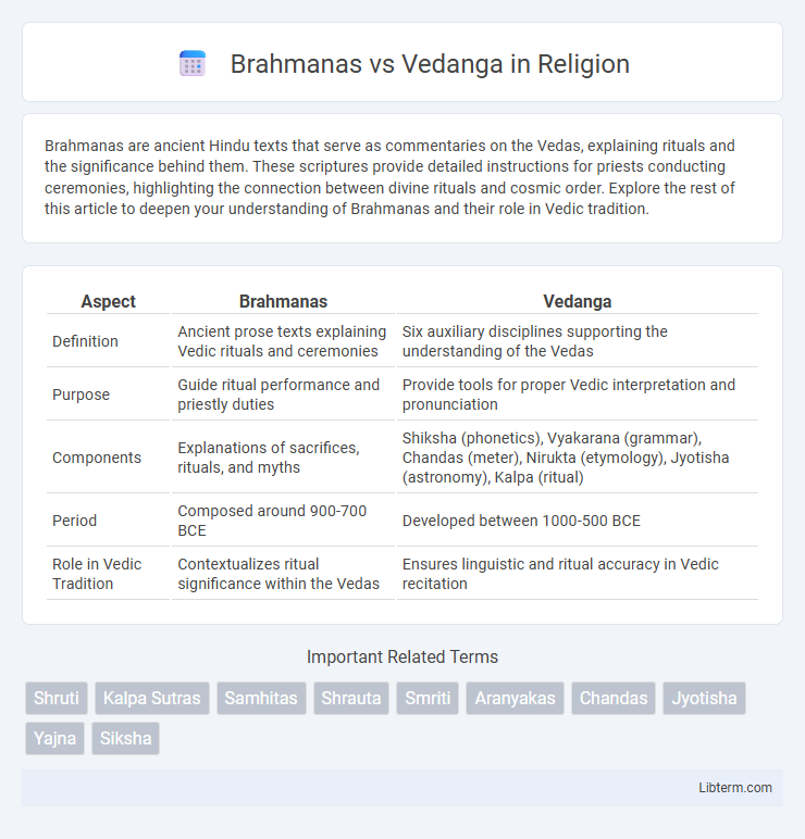 Vedanga vs Brahmanas in Religion - What is The Difference?