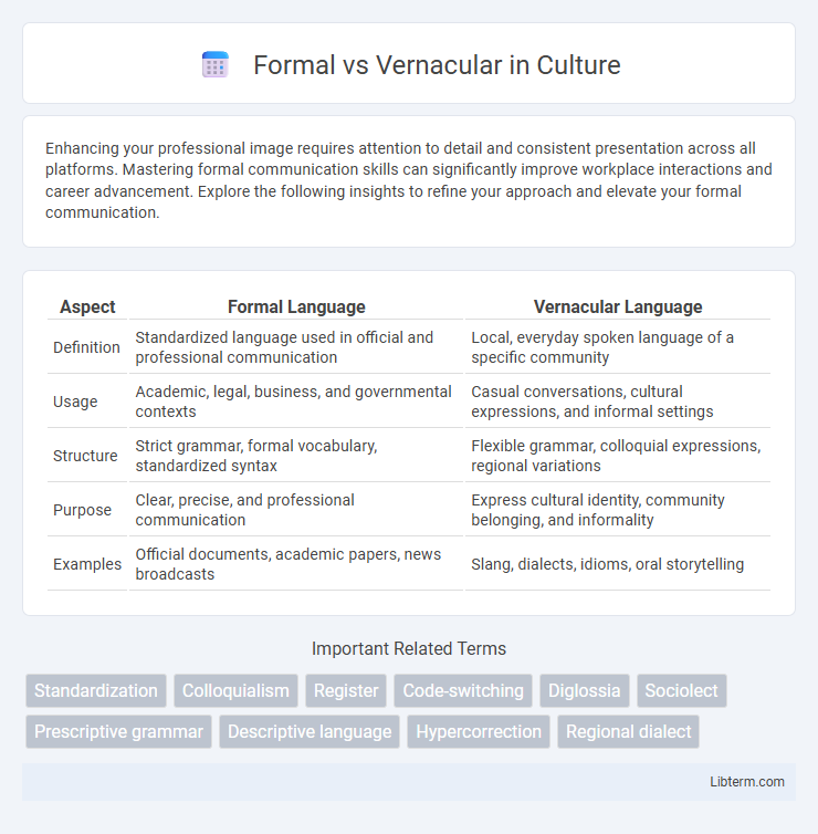 Vernacular vs Formal in Culture - What is The Difference?