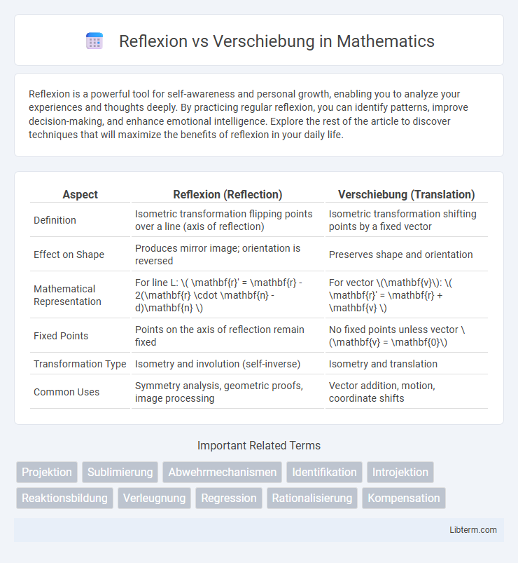 Verschiebung vs Reflexion in Mathematics - What is The Difference?