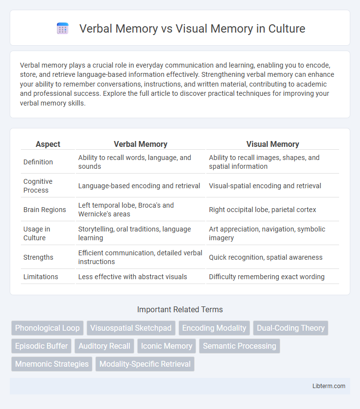 Visual Memory vs Verbal Memory in Culture - What is The Difference?