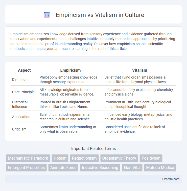 Vitalism vs Empiricism in Culture - What is The Difference?