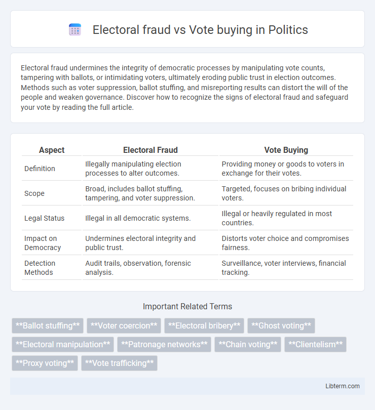 Vote buying vs Electoral fraud in Politics - What is The Difference?