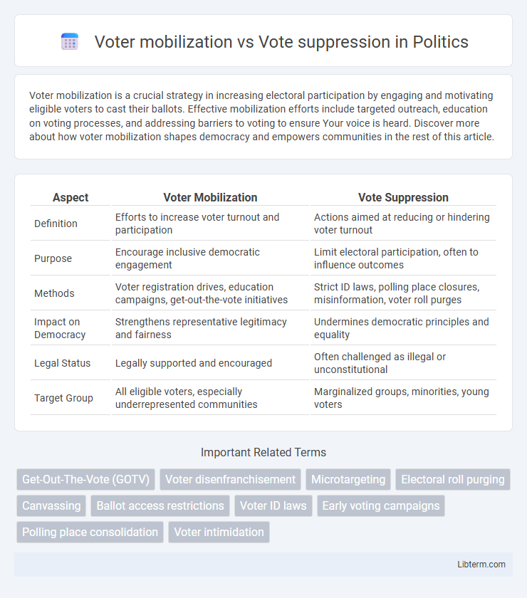 Vote suppression vs Voter mobilization in Politics - What is The Difference?
