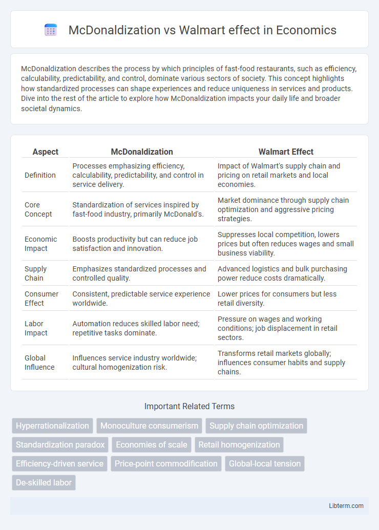 Walmart effect vs McDonaldization in Economics - What is The Difference?